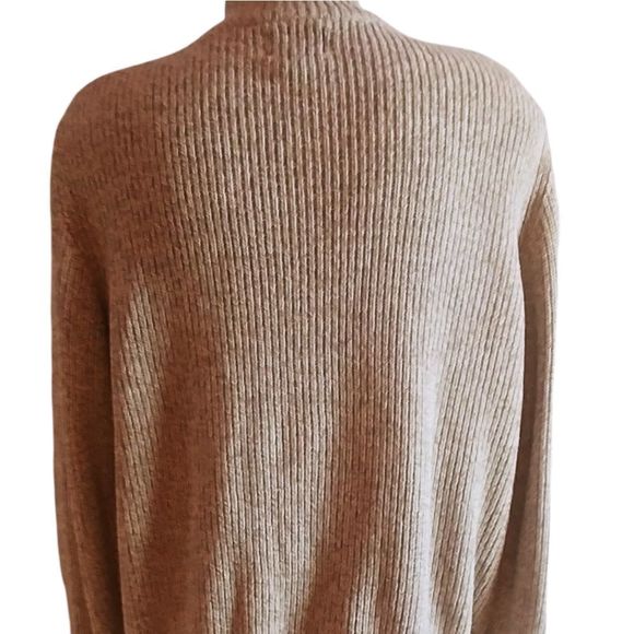 G. H. Bass & Co Quarter Button Collared Pullover Sweater Brown Size Large - Picture 2 of 3